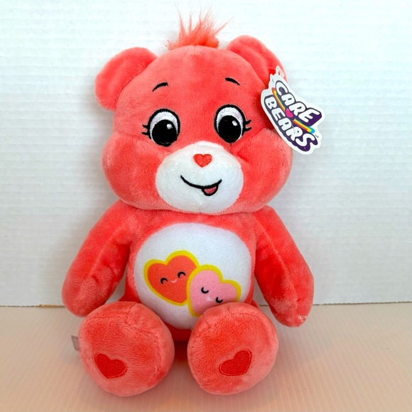 Care Bears Pink Plush Love A Lot Bear 10” Basic Fun 2022 New With Tags NWT Toy - Picture 1 of 9